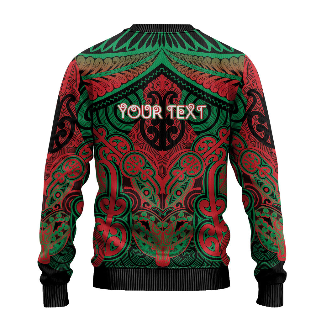 Aotearoa Iwi Ngati Hine Personalised Ugly Christmas Sweater Maori Kowhaiwhai Pattern