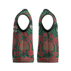 Aotearoa Iwi Ngati Hine Personalised Christmas Knitted V-Neck Vest Maori Kowhaiwhai Pattern