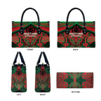 Aotearoa Iwi Ngati Hine Leather Bag Maori Kowhaiwhai Pattern