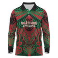Aotearoa Iwi Ngati Hine Personalised Long Sleeve Polo Shirt Maori Kowhaiwhai Pattern