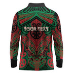 Aotearoa Iwi Ngati Hine Personalised Long Sleeve Polo Shirt Maori Kowhaiwhai Pattern