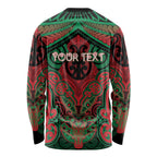 Aotearoa Iwi Ngati Hine Personalised Long Sleeve Shirt Maori Kowhaiwhai Pattern