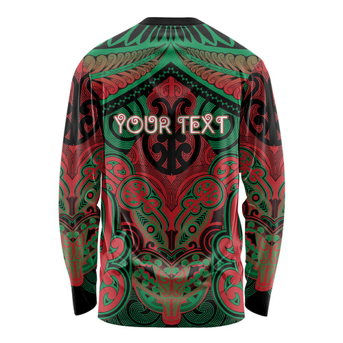 Aotearoa Iwi Ngati Hine Personalised Long Sleeve Shirt Maori Kowhaiwhai Pattern