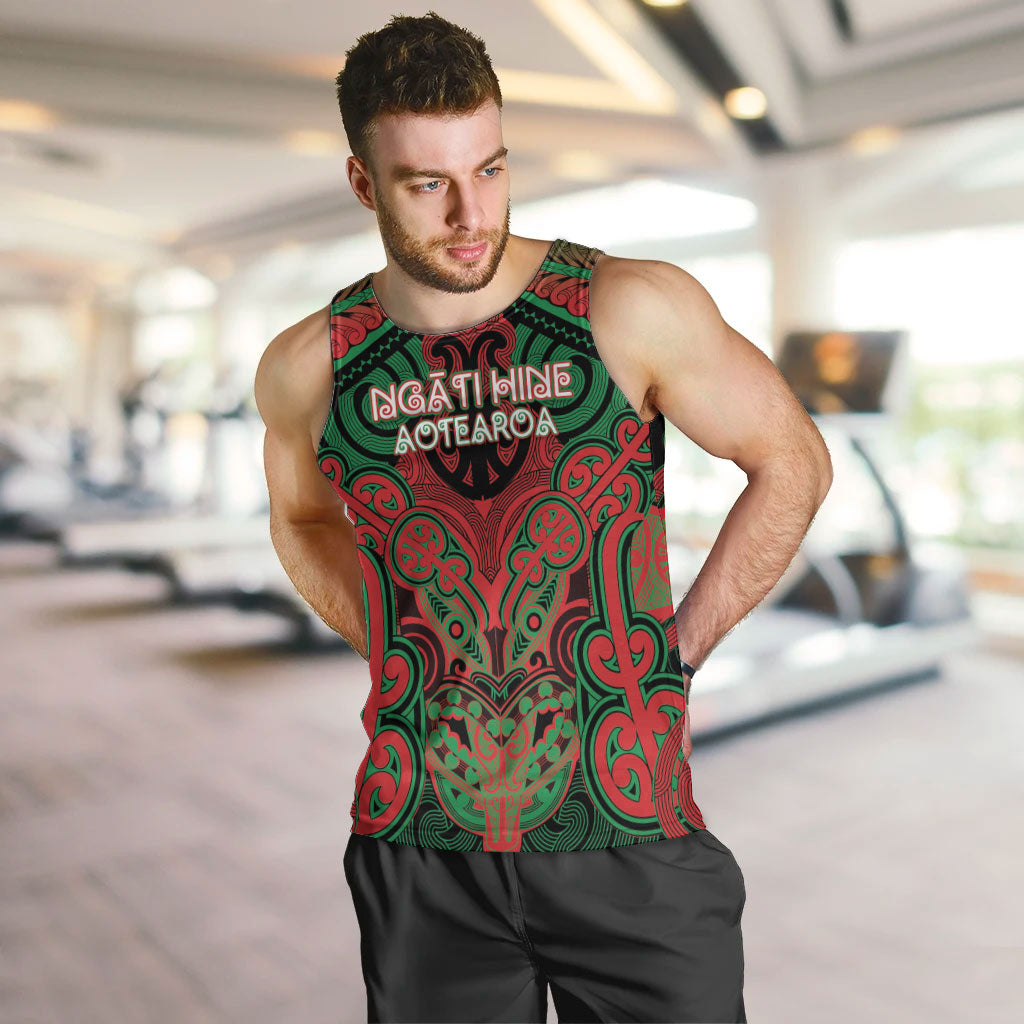 Aotearoa Iwi Ngati Hine Personalised Men Tank Top Maori Kowhaiwhai Pattern