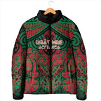 Aotearoa Iwi Ngati Hine Personalised Padded Jacket Maori Kowhaiwhai Pattern