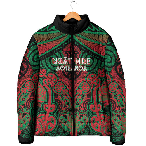 Aotearoa Iwi Ngati Hine Personalised Padded Jacket Maori Kowhaiwhai Pattern