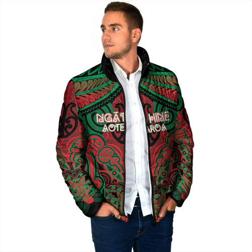 Aotearoa Iwi Ngati Hine Personalised Padded Jacket Maori Kowhaiwhai Pattern