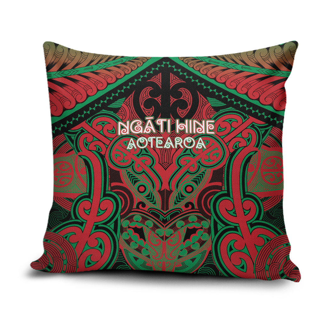 Aotearoa Iwi Ngati Hine Pillow Cover Maori Kowhaiwhai Pattern