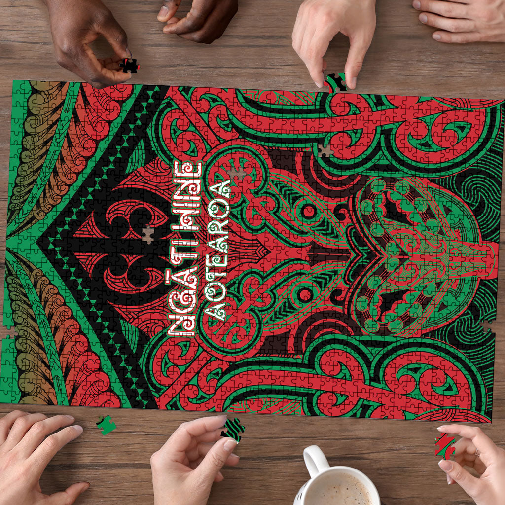Aotearoa Iwi Ngati Hine Puzzle Maori Kowhaiwhai Pattern