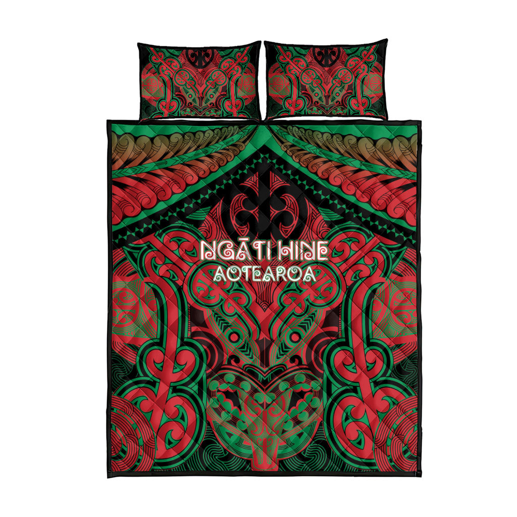 Aotearoa Iwi Ngati Hine Quilt Bed Set Maori Kowhaiwhai Pattern