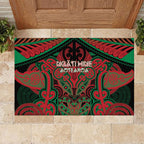 Aotearoa Iwi Ngati Hine Rubber Doormat Maori Kowhaiwhai Pattern
