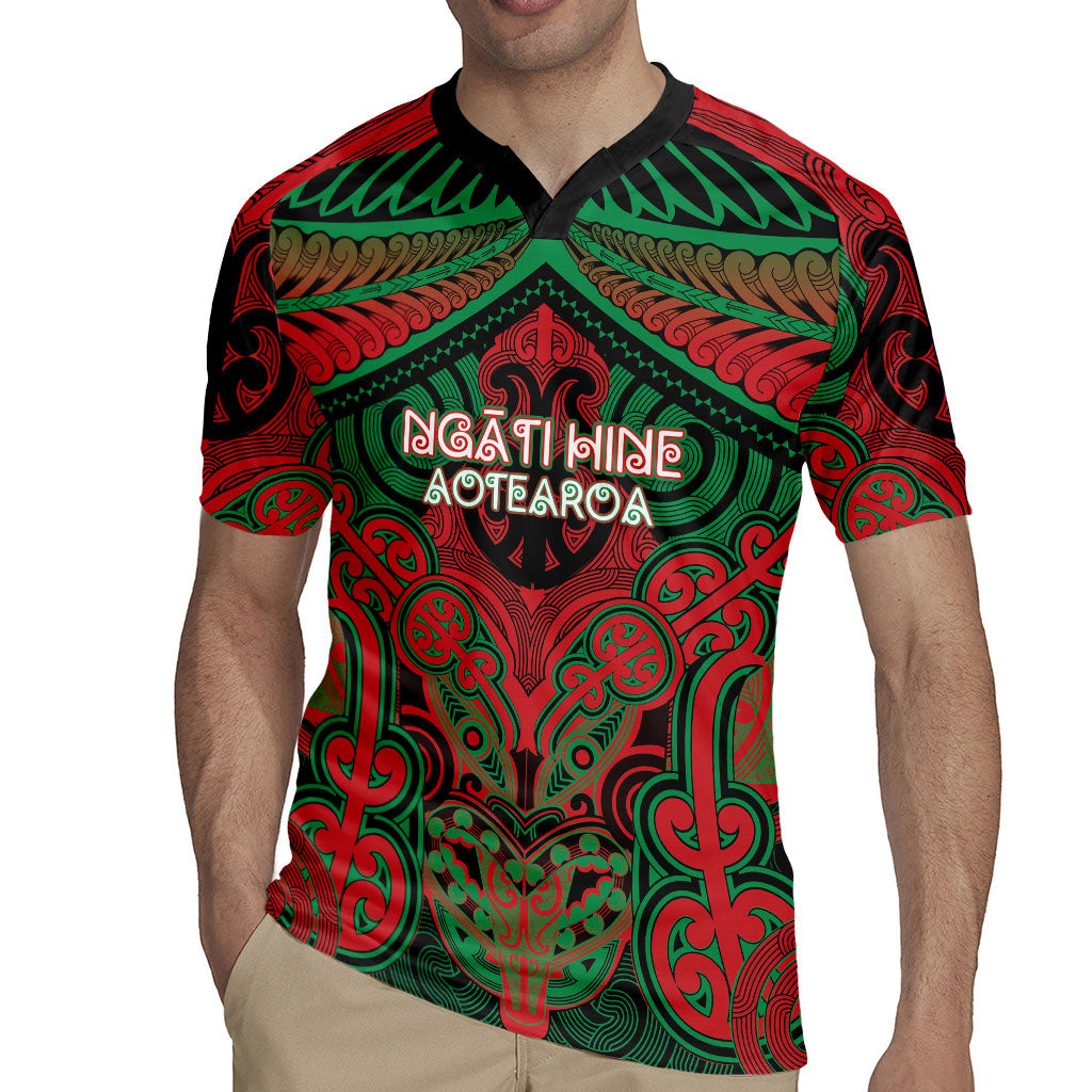 Aotearoa Iwi Ngati Hine Personalised Rugby Jersey Maori Kowhaiwhai Pattern