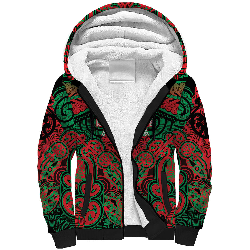 Aotearoa Iwi Ngati Hine Personalised Sherpa Hoodie Maori Kowhaiwhai Pattern