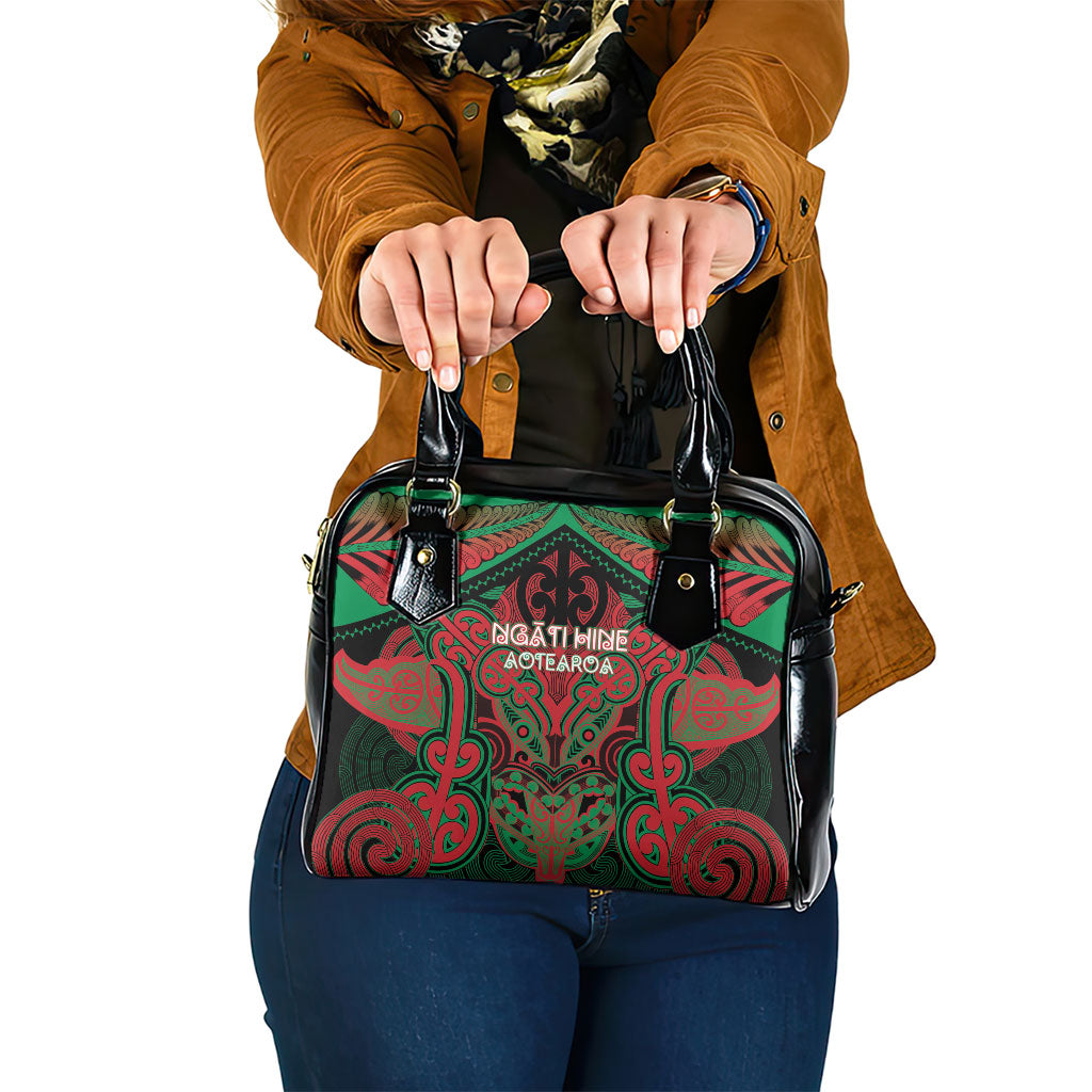 Aotearoa Iwi Ngati Hine Shoulder Handbag Maori Kowhaiwhai Pattern