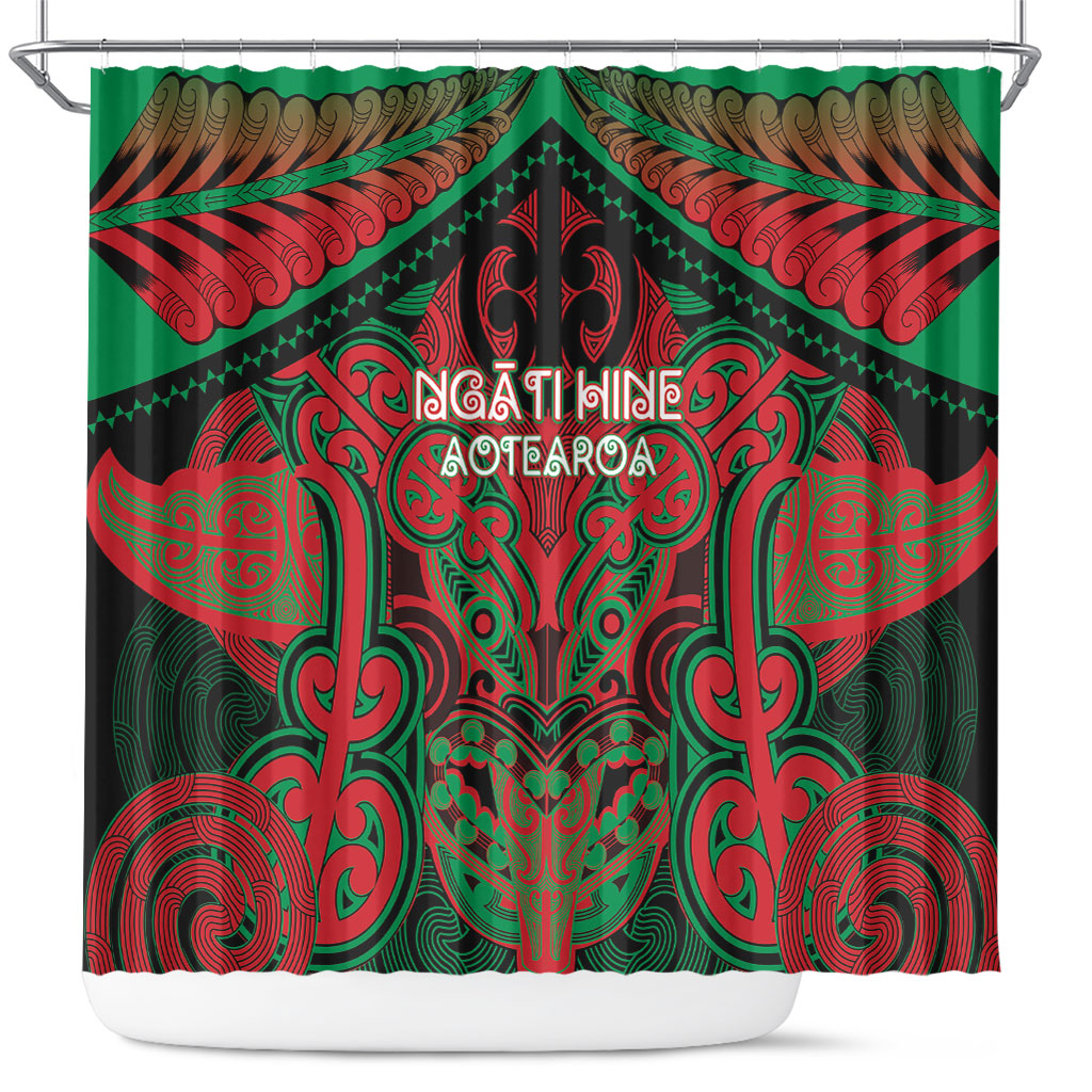 Aotearoa Iwi Ngati Hine Shower Curtain Maori Kowhaiwhai Pattern