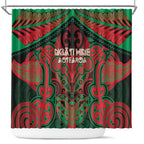 Aotearoa Iwi Ngati Hine Shower Curtain Maori Kowhaiwhai Pattern