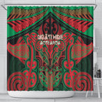 Aotearoa Iwi Ngati Hine Shower Curtain Maori Kowhaiwhai Pattern