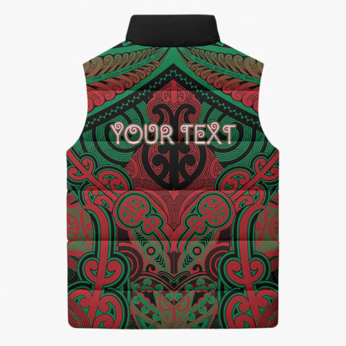 Aotearoa Iwi Ngati Hine Personalised Sleeveless Puffer Jacket Maori Kowhaiwhai Pattern