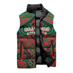 Aotearoa Iwi Ngati Hine Personalised Sleeveless Puffer Jacket Maori Kowhaiwhai Pattern