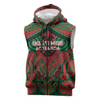 Aotearoa Iwi Ngati Hine Personalised Sleeveless Zip Hoodie Maori Kowhaiwhai Pattern