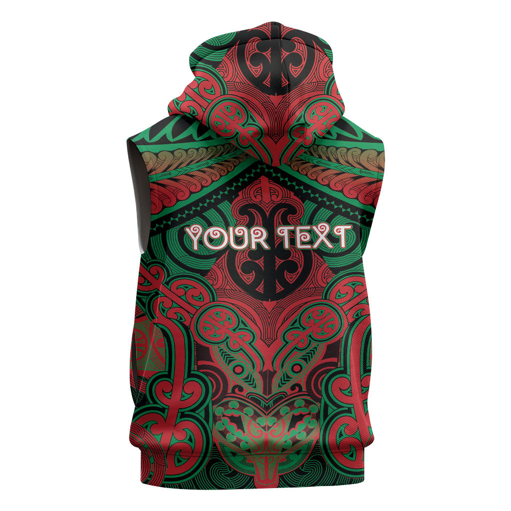 Aotearoa Iwi Ngati Hine Personalised Sleeveless Zip Hoodie Maori Kowhaiwhai Pattern