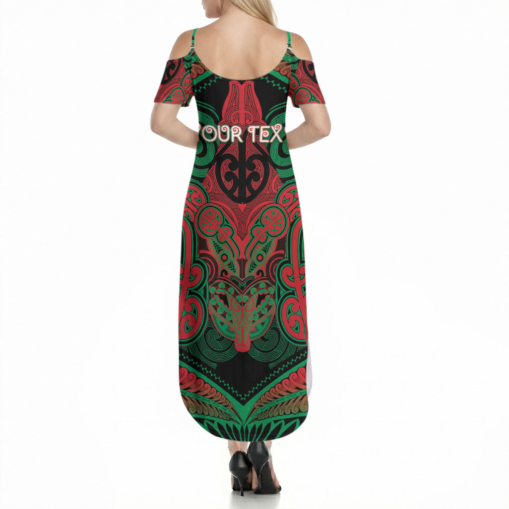 Aotearoa Iwi Ngati Hine Personalised Summer Maxi Dress Maori Kowhaiwhai Pattern