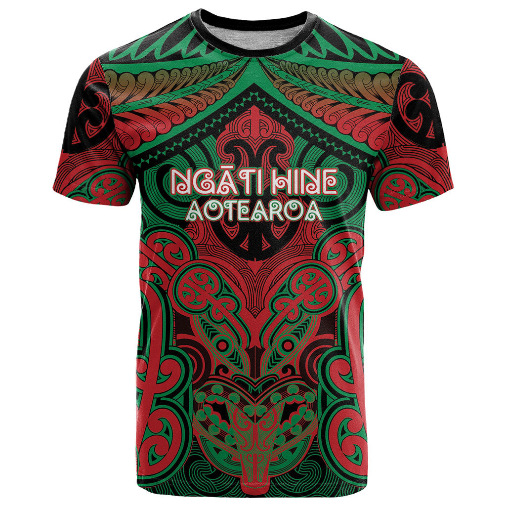 Aotearoa Iwi Ngati Hine Personalised T Shirt Maori Kowhaiwhai Pattern