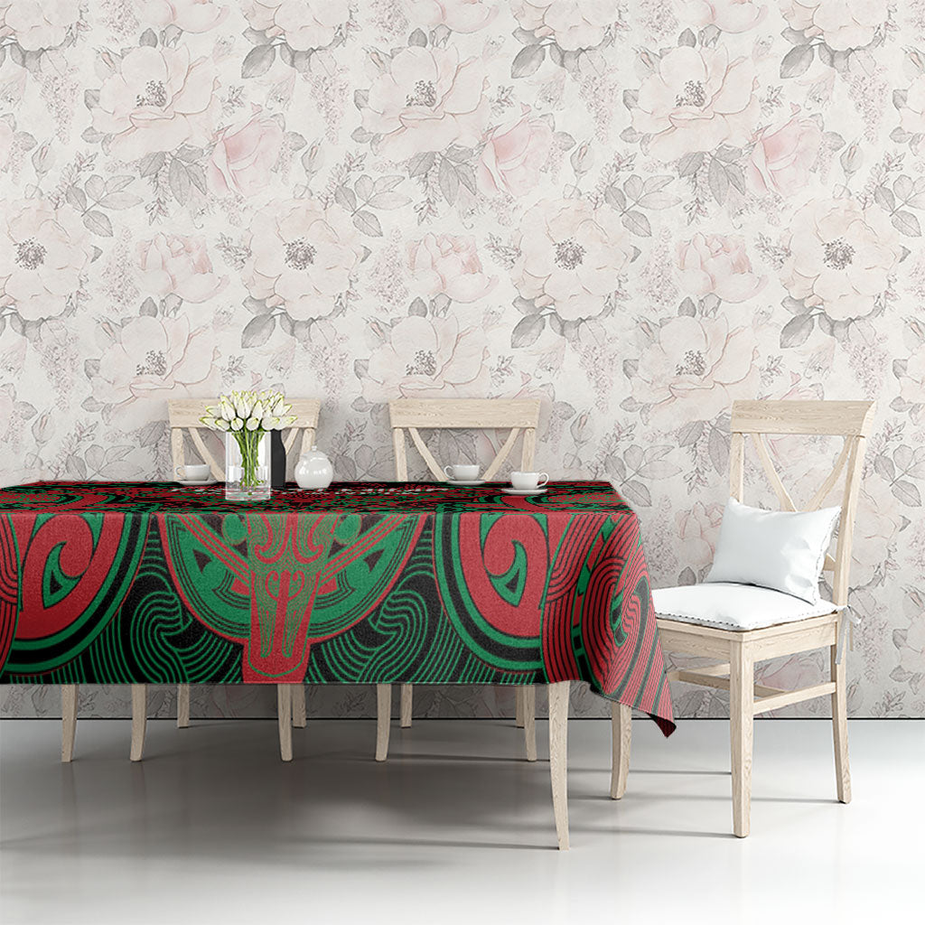 Aotearoa Iwi Ngati Hine Tablecloth Maori Kowhaiwhai Pattern