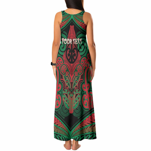 Aotearoa Iwi Ngati Hine Personalised Tank Maxi Dress Maori Kowhaiwhai Pattern