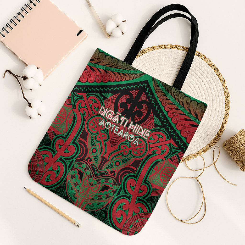 Aotearoa Iwi Ngati Hine Tote Bag Maori Kowhaiwhai Pattern