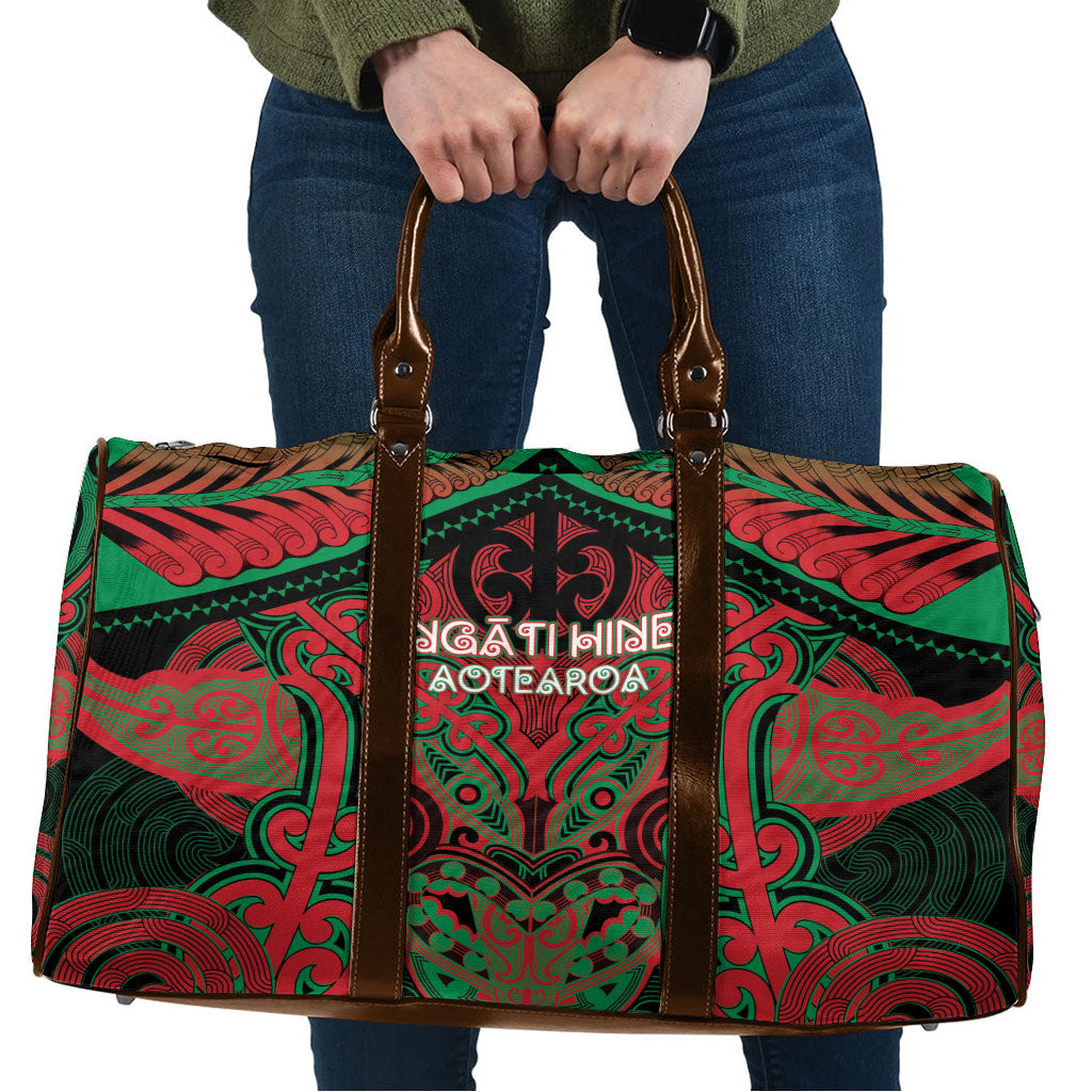 Aotearoa Iwi Ngati Hine Travel Bag Maori Kowhaiwhai Pattern