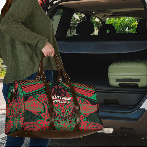 Aotearoa Iwi Ngati Hine Travel Bag Maori Kowhaiwhai Pattern