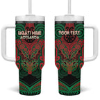 Aotearoa Iwi Ngati Hine Personalised Tumbler With Handle Maori Kowhaiwhai Pattern