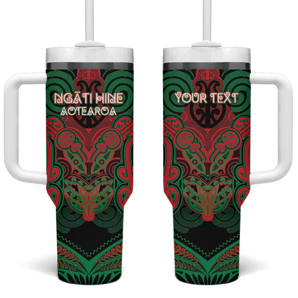 Aotearoa Iwi Ngati Hine Personalised Tumbler With Handle Maori Kowhaiwhai Pattern