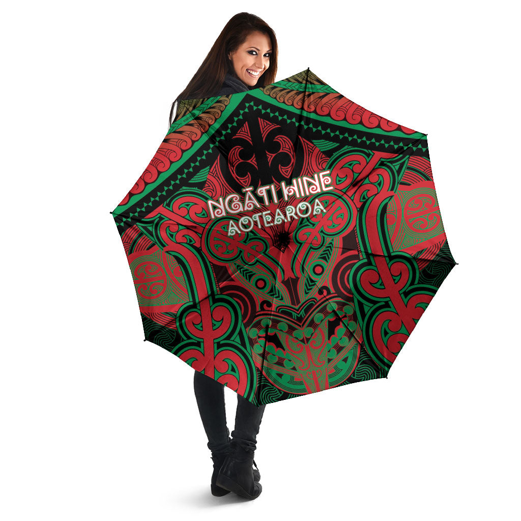 Aotearoa Iwi Ngati Hine Umbrella Maori Kowhaiwhai Pattern