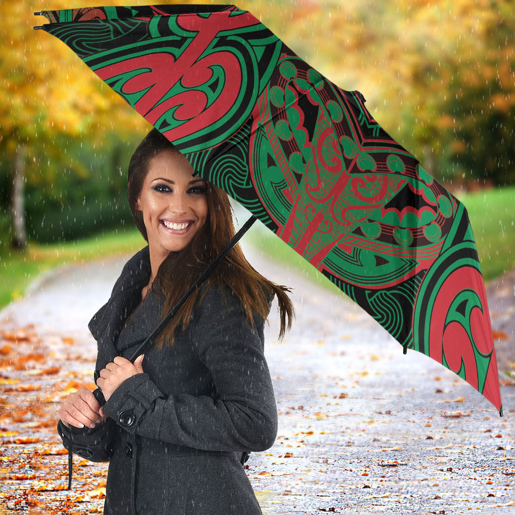 Aotearoa Iwi Ngati Hine Umbrella Maori Kowhaiwhai Pattern