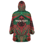 Aotearoa Iwi Ngati Hine Personalised Wearable Blanket Hoodie Maori Kowhaiwhai Pattern