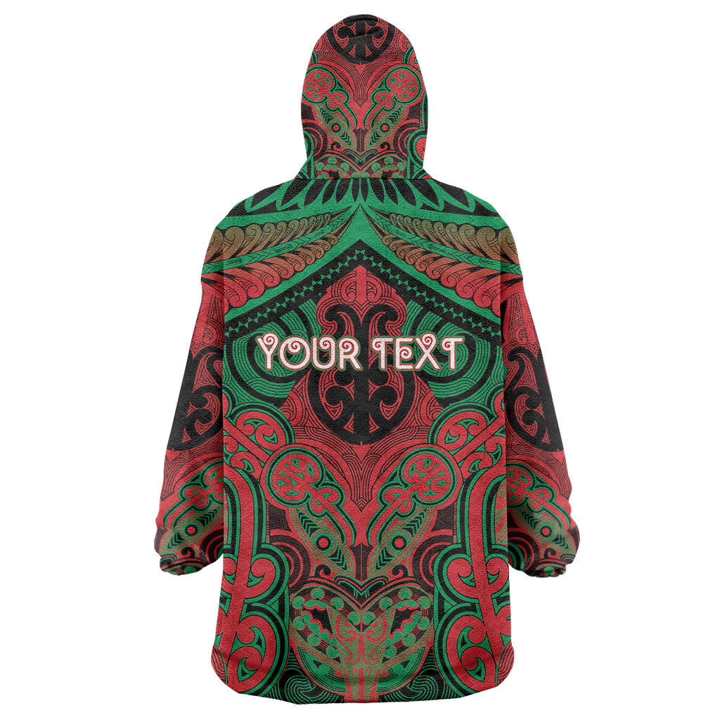 Aotearoa Iwi Ngati Hine Personalised Wearable Blanket Hoodie Maori Kowhaiwhai Pattern