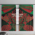 Aotearoa Iwi Ngati Hine Window Curtain Maori Kowhaiwhai Pattern