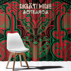 Aotearoa Iwi Ngati Hine Window Curtain Maori Kowhaiwhai Pattern