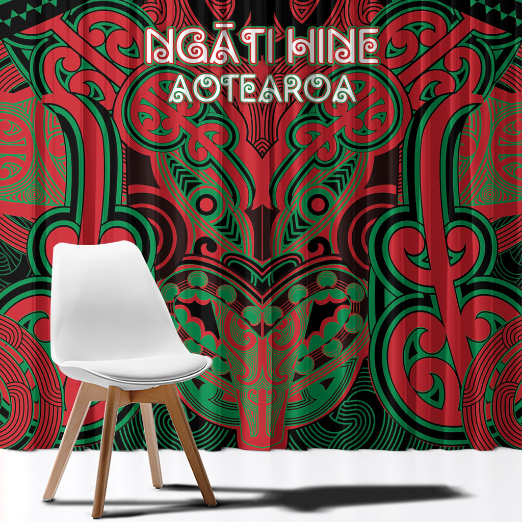 Aotearoa Iwi Ngati Hine Window Curtain Maori Kowhaiwhai Pattern
