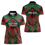 Aotearoa Iwi Ngati Hine Personalised Women Polo Shirt Maori Kowhaiwhai Pattern