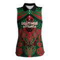 Aotearoa Iwi Ngati Hine Personalised Women Sleeveless Polo Shirt Maori Kowhaiwhai Pattern
