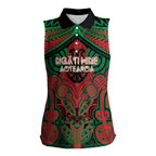 Aotearoa Iwi Ngati Hine Personalised Women Sleeveless Polo Shirt Maori Kowhaiwhai Pattern