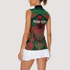 Aotearoa Iwi Ngati Hine Personalised Women Sleeveless Polo Shirt Maori Kowhaiwhai Pattern