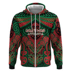 Aotearoa Iwi Ngati Hine Personalised Zip Hoodie Maori Kowhaiwhai Pattern