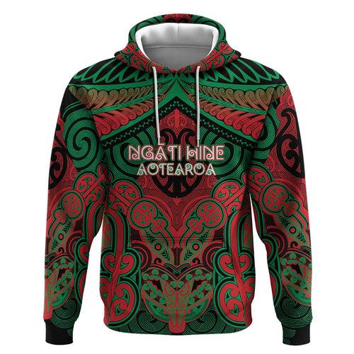 Aotearoa Iwi Ngati Hine Personalised Zip Hoodie Maori Kowhaiwhai Pattern