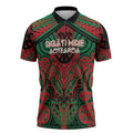 Aotearoa Iwi Ngati Hine Personalised Zipper Polo Shirt Maori Kowhaiwhai Pattern