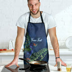 New Zealand Takahe Personalised Apron Silver Fern Galaxy Polynesian Pattern