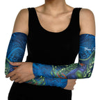 New Zealand Takahe Personalised Arm Sleeves Silver Fern Galaxy Polynesian Pattern